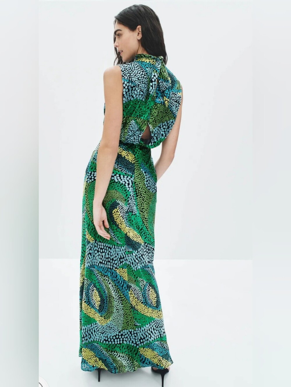 Saloni Fleur Dot Print Dress - Picture 3 of 13